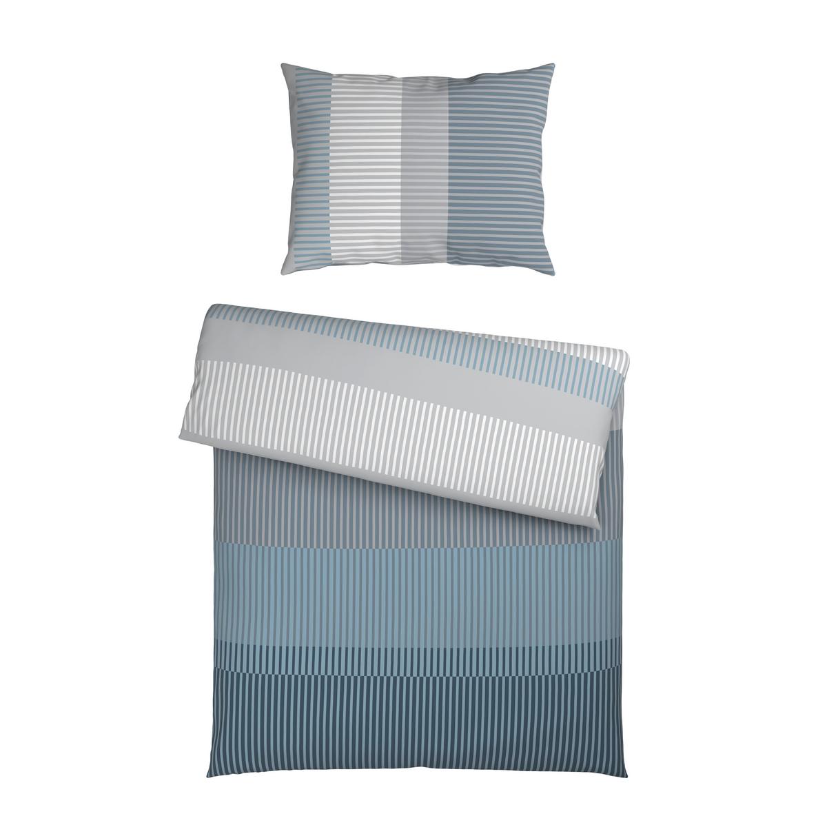 Posteljnina Hannes - sivomodra, tekstil (140/200cm) - Mömax