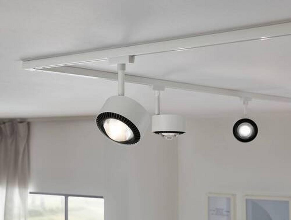 Schienensystem-Strahler Spot Aldan max. 8 Watt - Schwarz/Weiß, Basics, Metall (9,8cm) - Paulmann
