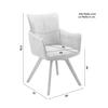 STOL MED ARMSTÖD TERESA - ljusgrå/naturfärgad, Modern, metall/trä (60/92,5/61cm) - Bessagi Home