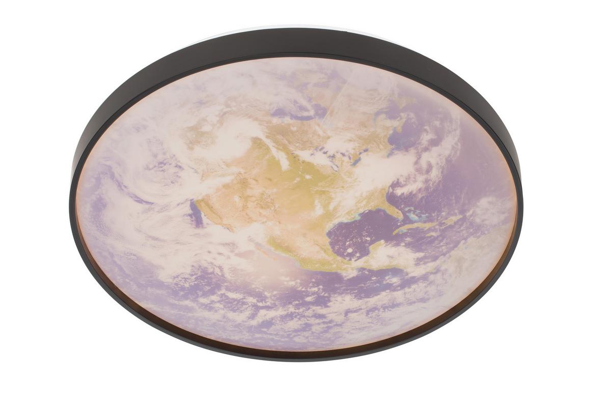 LAMPA SUFITOWA LED EARTH *SBN* - opal, Trend, tworzywo sztuczne/metal (49/10cm) - Novel