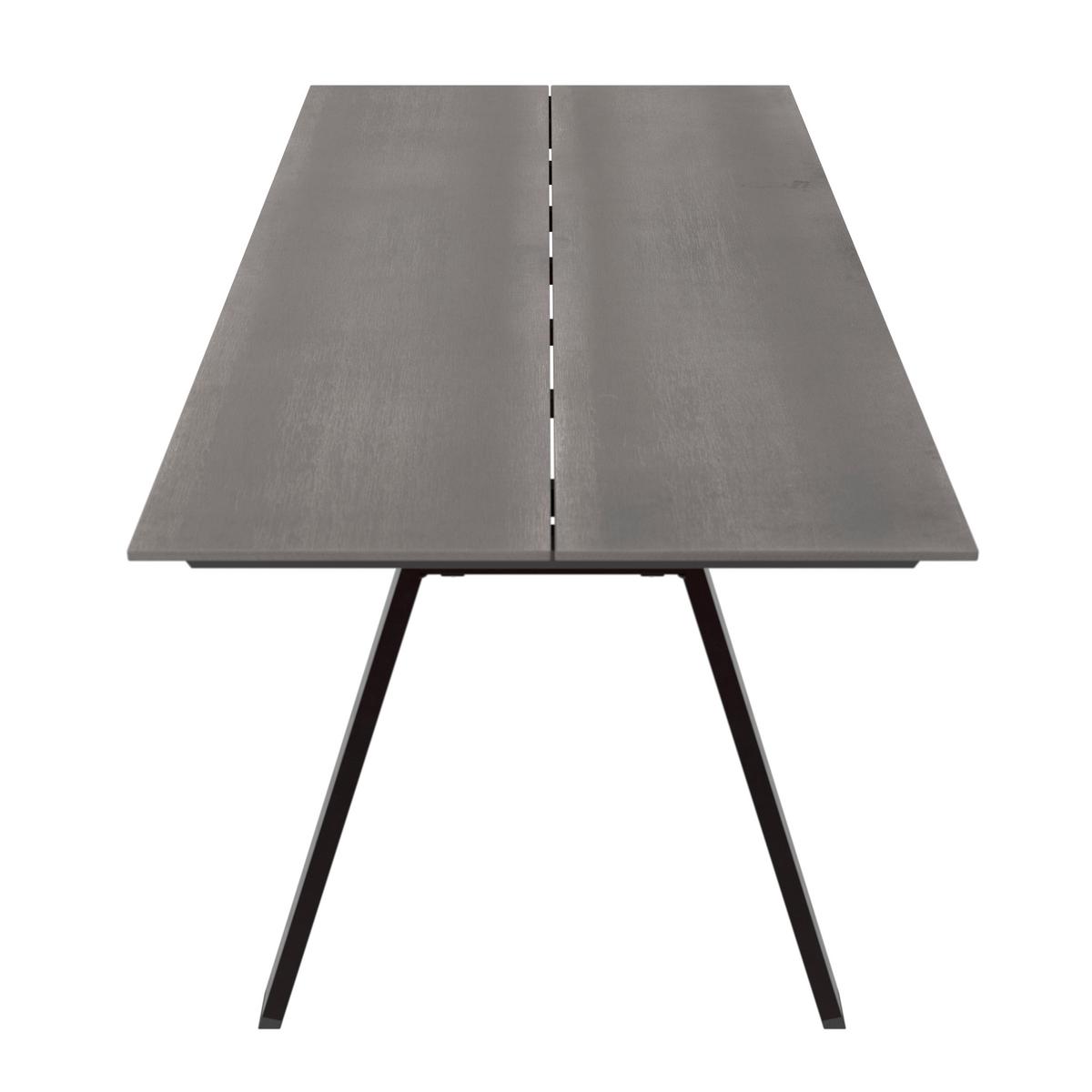 Gartentisch Bergen Anthrazit/Schwarz - Anthrazit/Schwarz, MODERN, Kunststoff/Metall (220/74/100cm) - Mömax