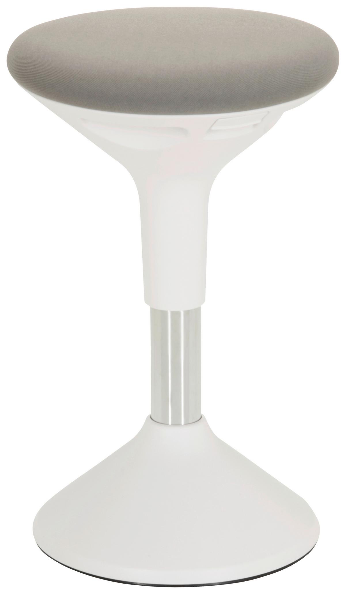 Pisarniški Stolček Balance Sit Ii W, Bela, Siva - siva/bela, Moderno, umetna masa/tekstil (28/43/28cm) - MID.YOU