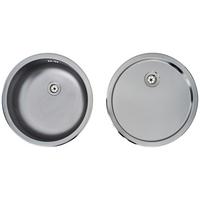 Rundbeckenset ca. 44,6/17/44,6 cm Edelstahl - Edelstahlfarben, Trend, Metall (44,6/17cm) - Respekta