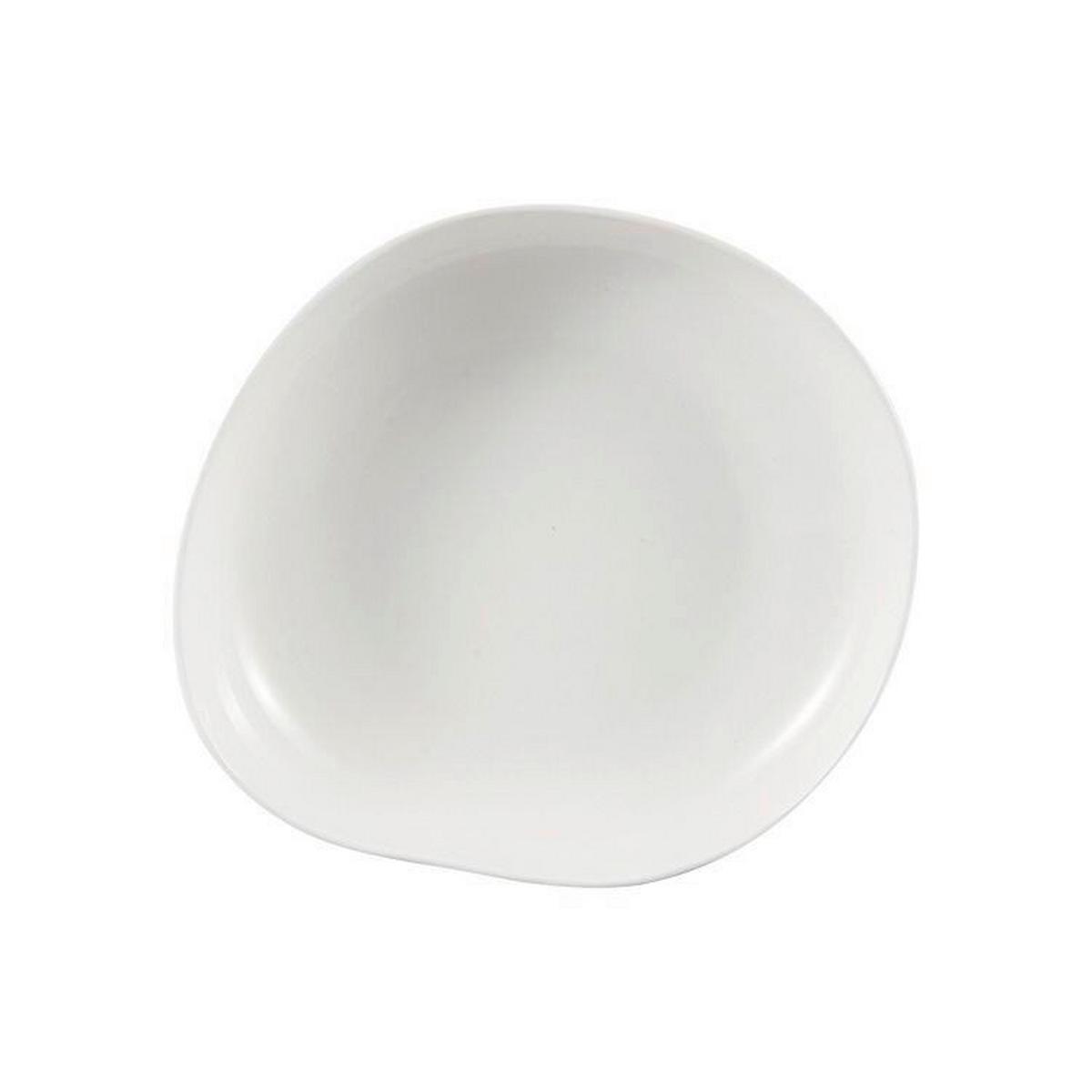 SERWIS OBIADOWO-ŚNIADANIOWY BARLES  25TLG - biały wysoki połysk, Basics, ceramika (30/30/10cm)