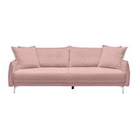 Bigsofa Kiss Altrosa - Chromfarben/Altrosa, Modern, Holz/Metall (241/90/117cm) - Mömax