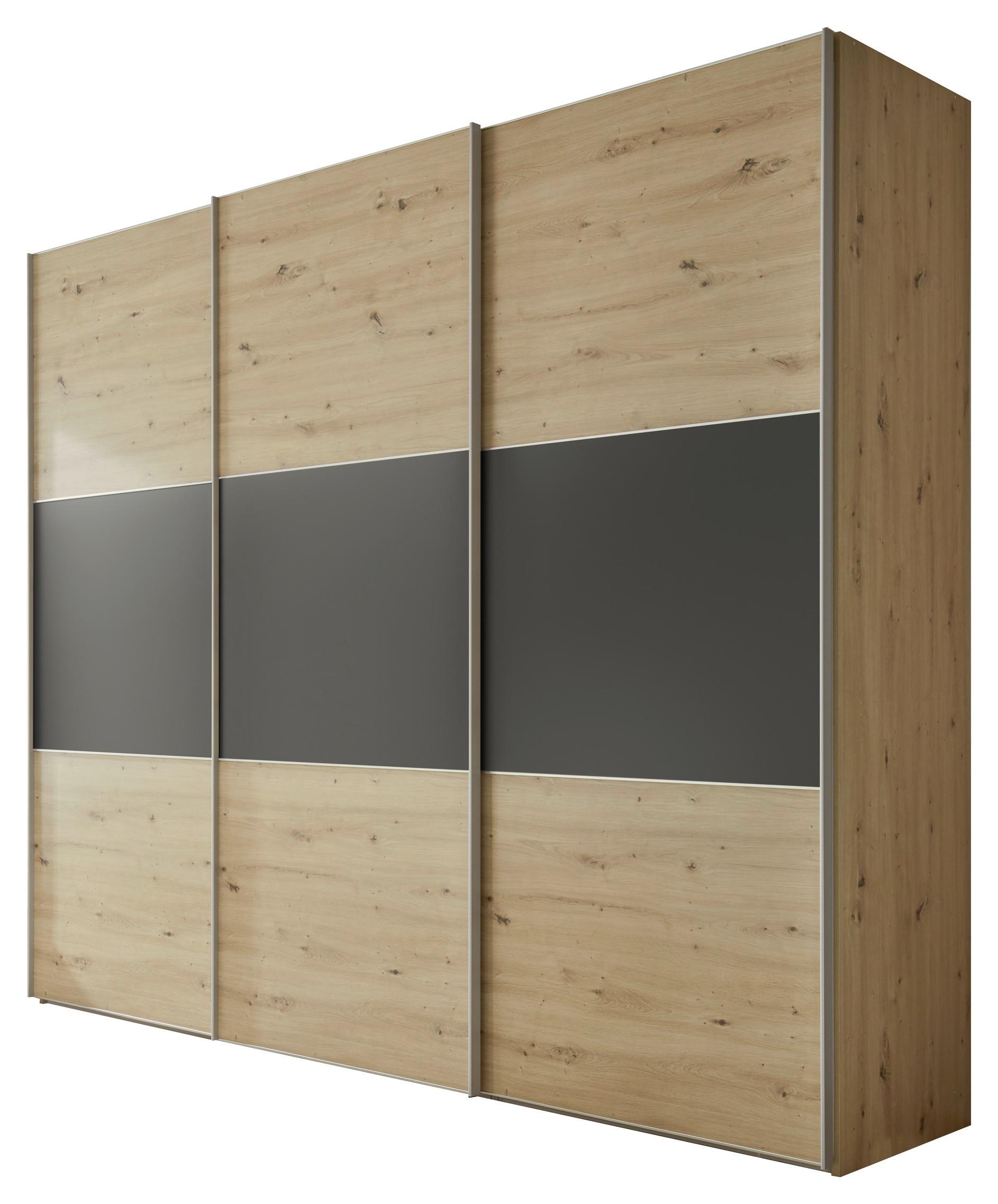 Ormar S Kliznim Vratima Includo - hrast Artisan/antracit, Design (336/222/68cm) - Premium Living