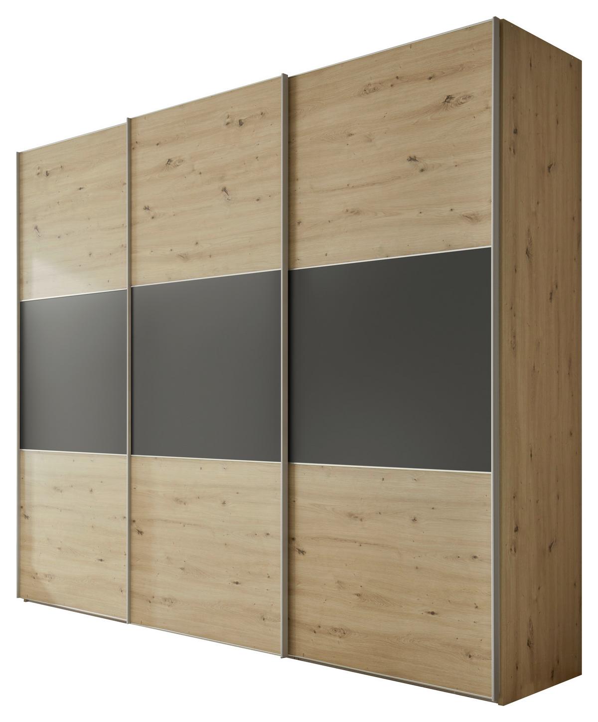 Ormar S Kliznim Vratima Includo - hrast Artisan/antracit, Design (336/222/68cm) - Premium Living