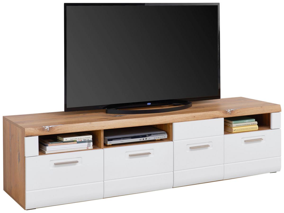 COMODĂ TV AURIS - alb, Modern, material pe bază de lemn (190/49,5/49,6cm) - Modern Living