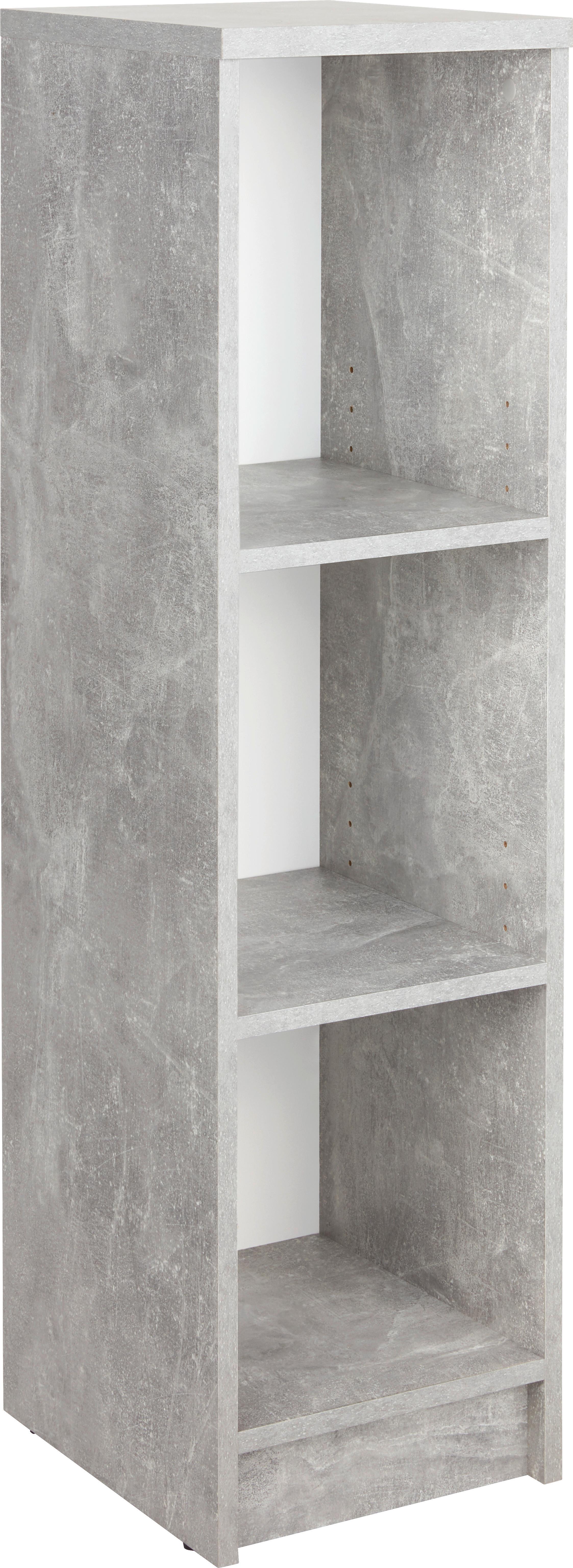 Regal 4-you New Yur05, Siva, Bela - barve kroma/siva, Moderno, umetna masa/leseni material (30/111,5/34,6cm) - Mömax