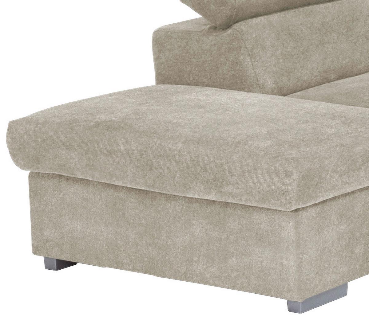 Wohnlandschaft Milla Beige ca. 217x252 cm - Platinfarben, Basics, Holz/Textil (217/252cm) - MID.YOU