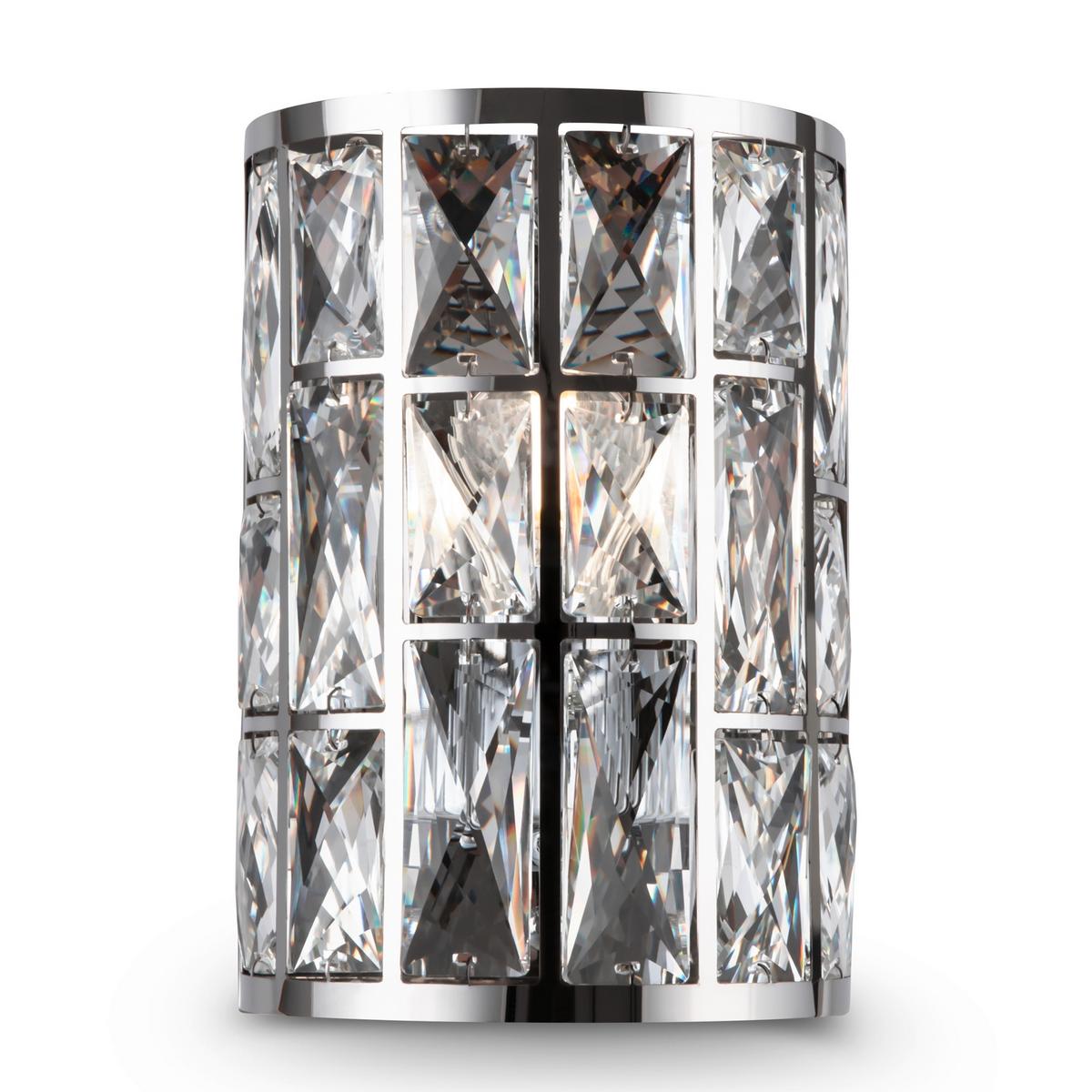WANDLEUCHTE GELID - Chromfarben/Transparent, Trend, Glas/Metall (14.7/10/21.2cm) - MAYTONI
