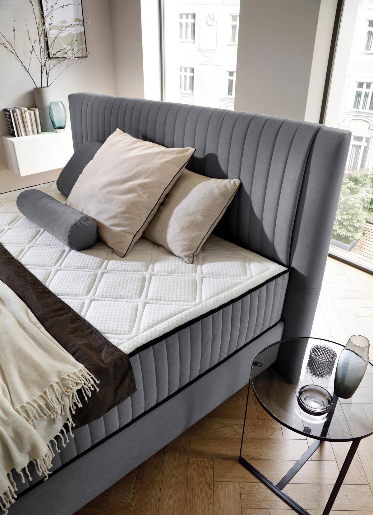 PAT BOX DREAM - gri închis, Modern, lemn/textil (160/200cm) - Premium Living