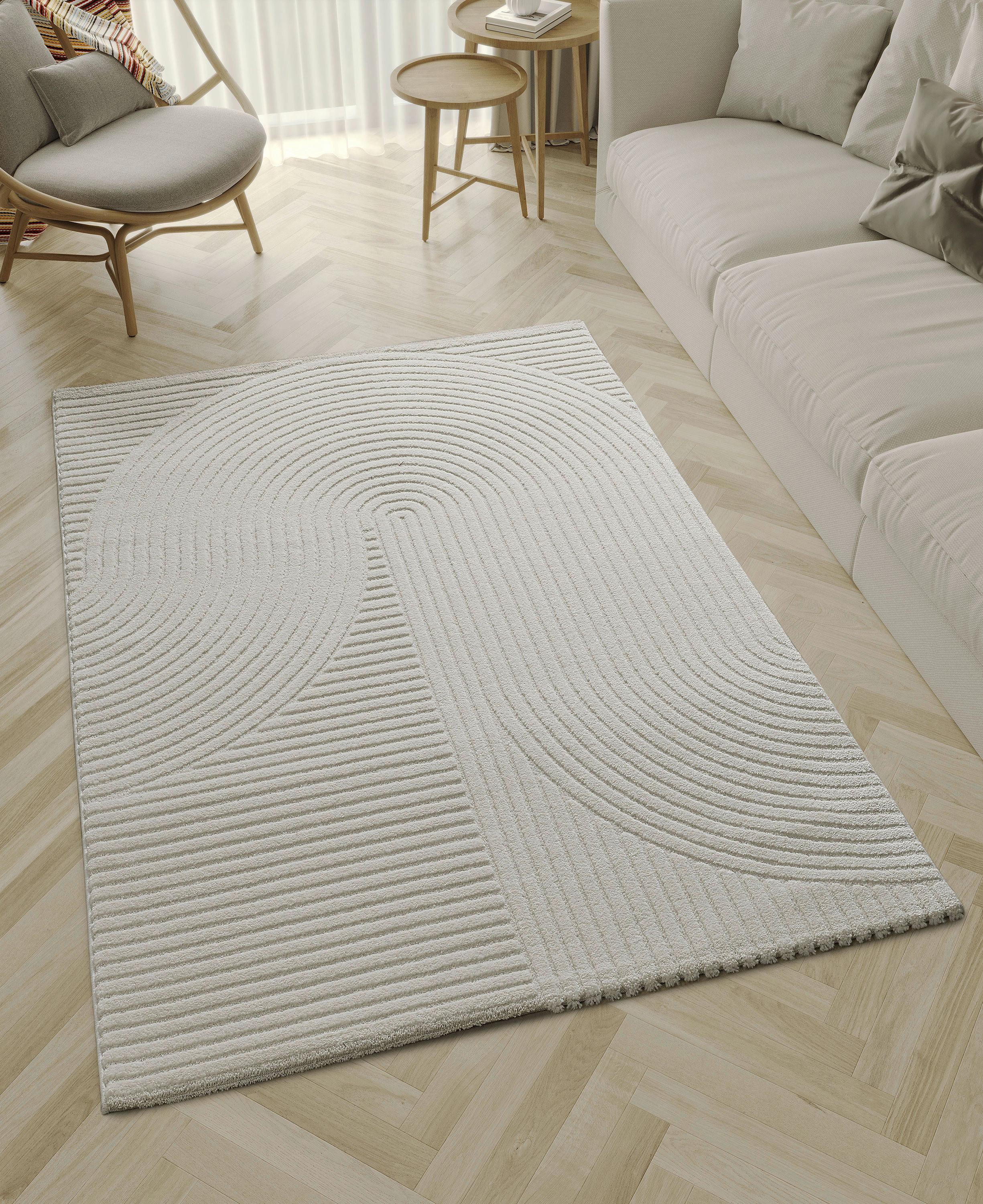 Webteppich Elio Creme ca. 80x300cm - Beige/Creme, KONVENTIONELL, Textil (80/300cm)