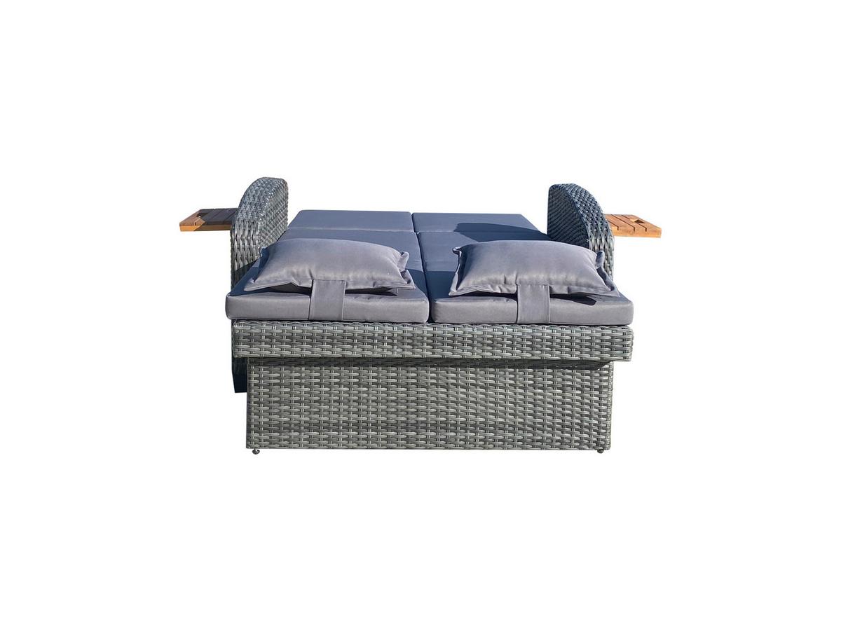 Loungegarnitur Bari ca. 116x95x118 cm Grau - Dunkelgrau/Anthrazit, Basics, Holz/Kunststoff (116/95/118cm) - Gardenson