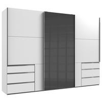 Ormar S Kliznim Vratima Level 36c - bijela/siva, Moderno, drvni materijal (300/216/65cm) - Modern Living