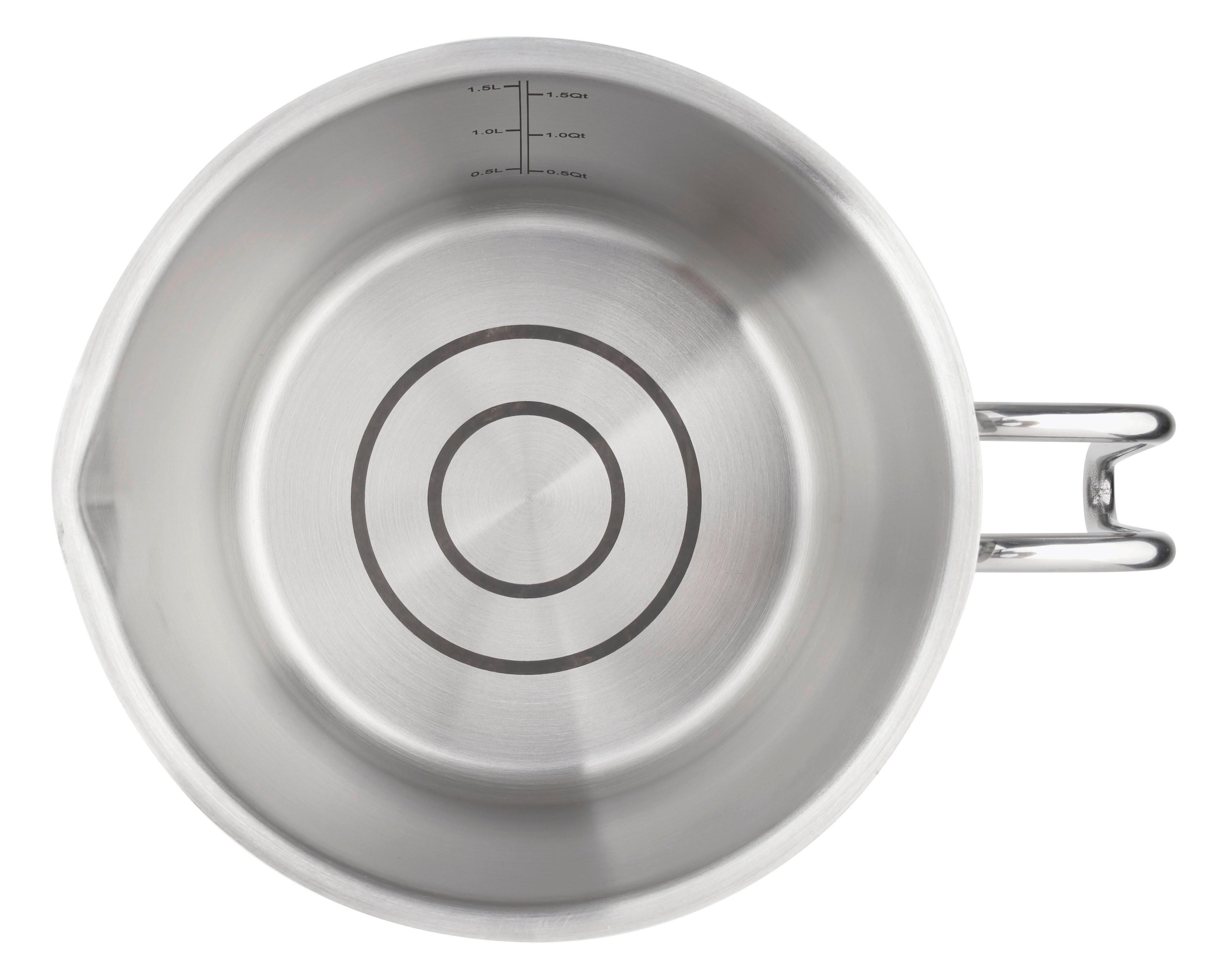 Oală pentru fiert lapte Munich 1,5L - culoare inox, Design, metal (1500ml) - Chefkoch+Fackelmann
