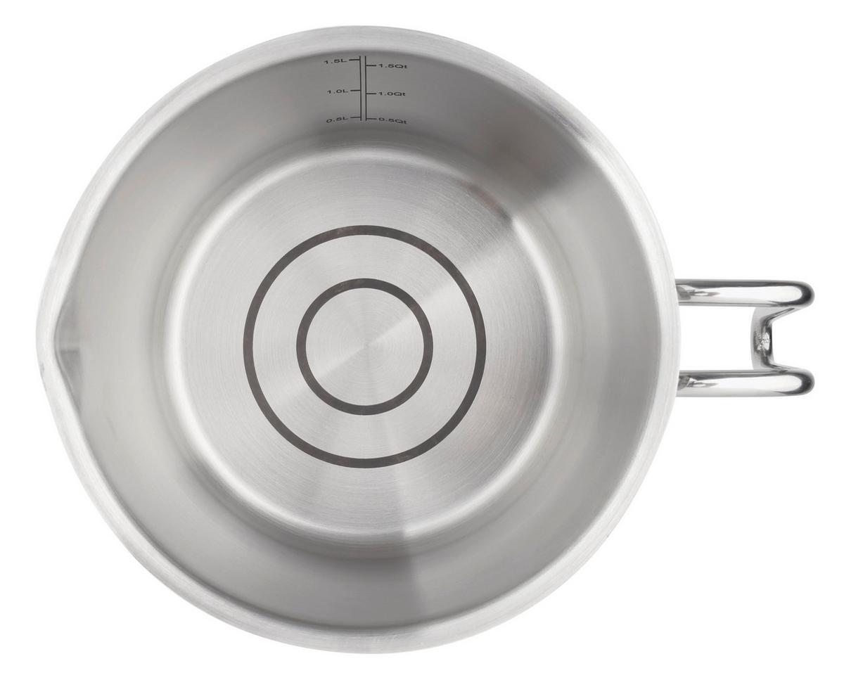 Oală pentru fiert lapte Munich 1,5L - culoare inox, Design, metal (1500ml) - Chefkoch+Fackelmann