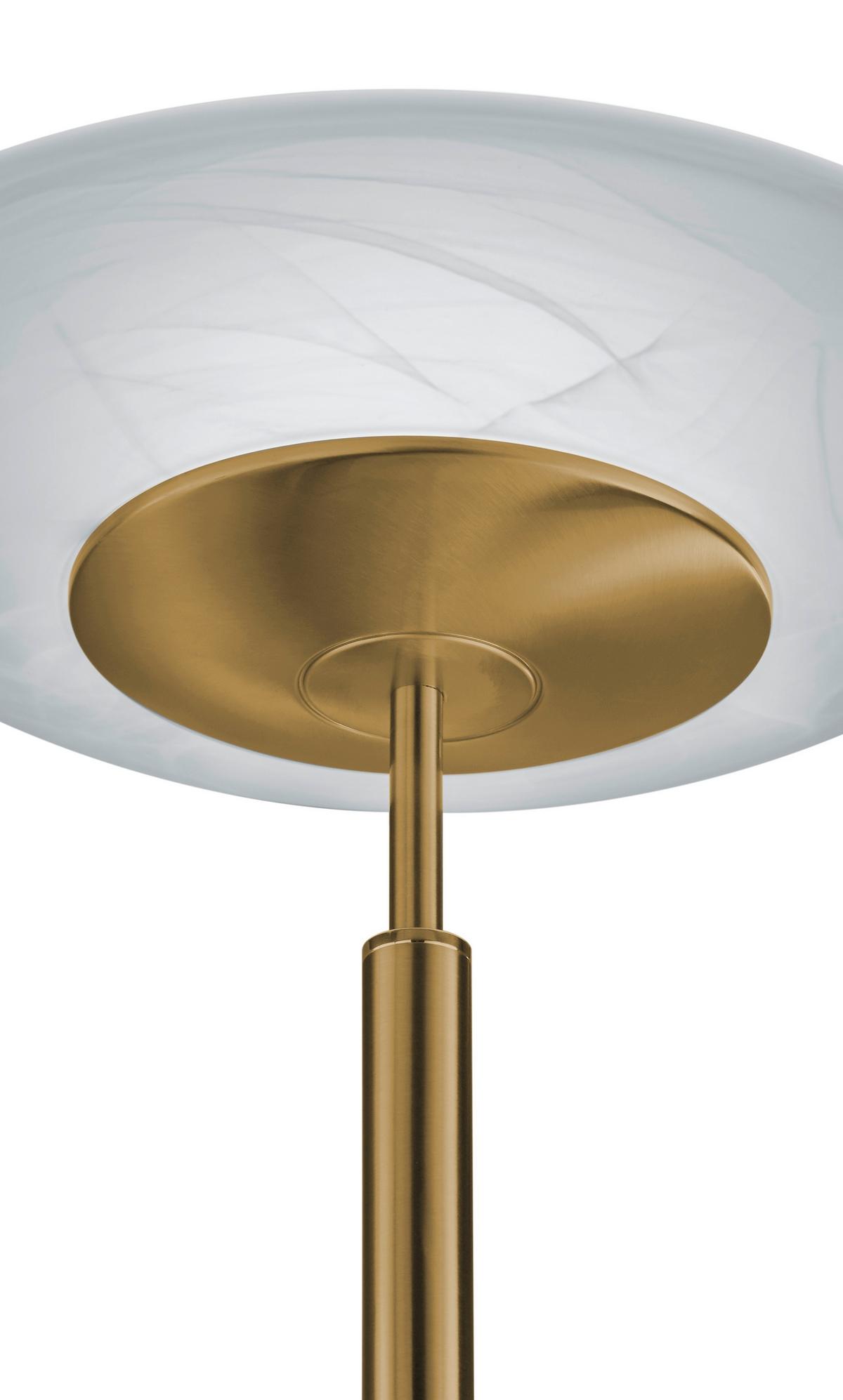 LAMPA STOJĄCA LED 60483/2-03 - kolor mosiężny, Konventionell, metal/szkło (42/182cm) - Hell
