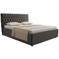 Polsterbett Katar Grau ca. 180x200cm - Anthrazit/Schwarz, KONVENTIONELL, Textil (180/200cm) - Mömax