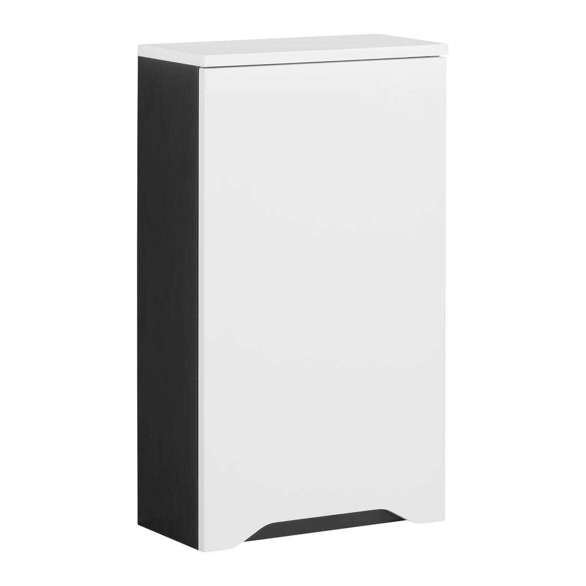 Oberschrank Wave II in Schwarz - Weiss/Schwarz, Modern, Holzwerkstoff (40/70/20cm) - Mömax
