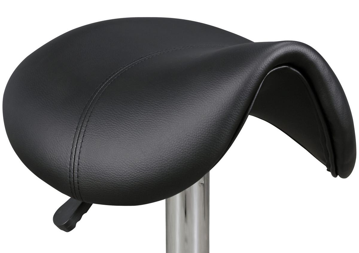 Vrtljivi Stolček Curve - črna/barve aluminija, Moderno, tekstil (60/48/60cm) - MID.YOU
