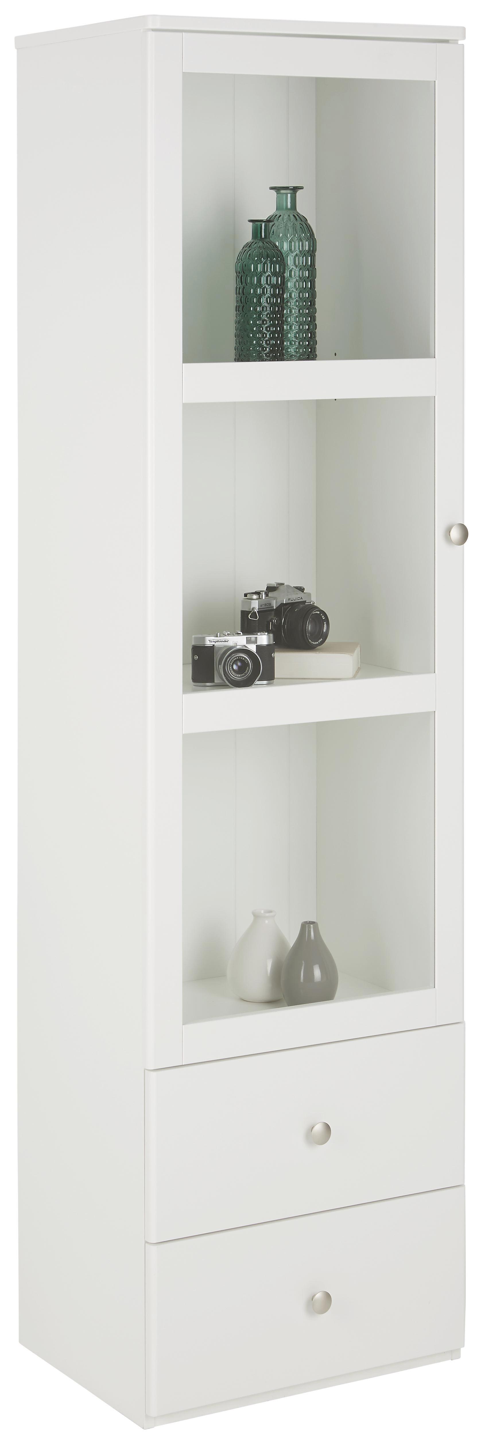 Vitrine Weiß Schmal