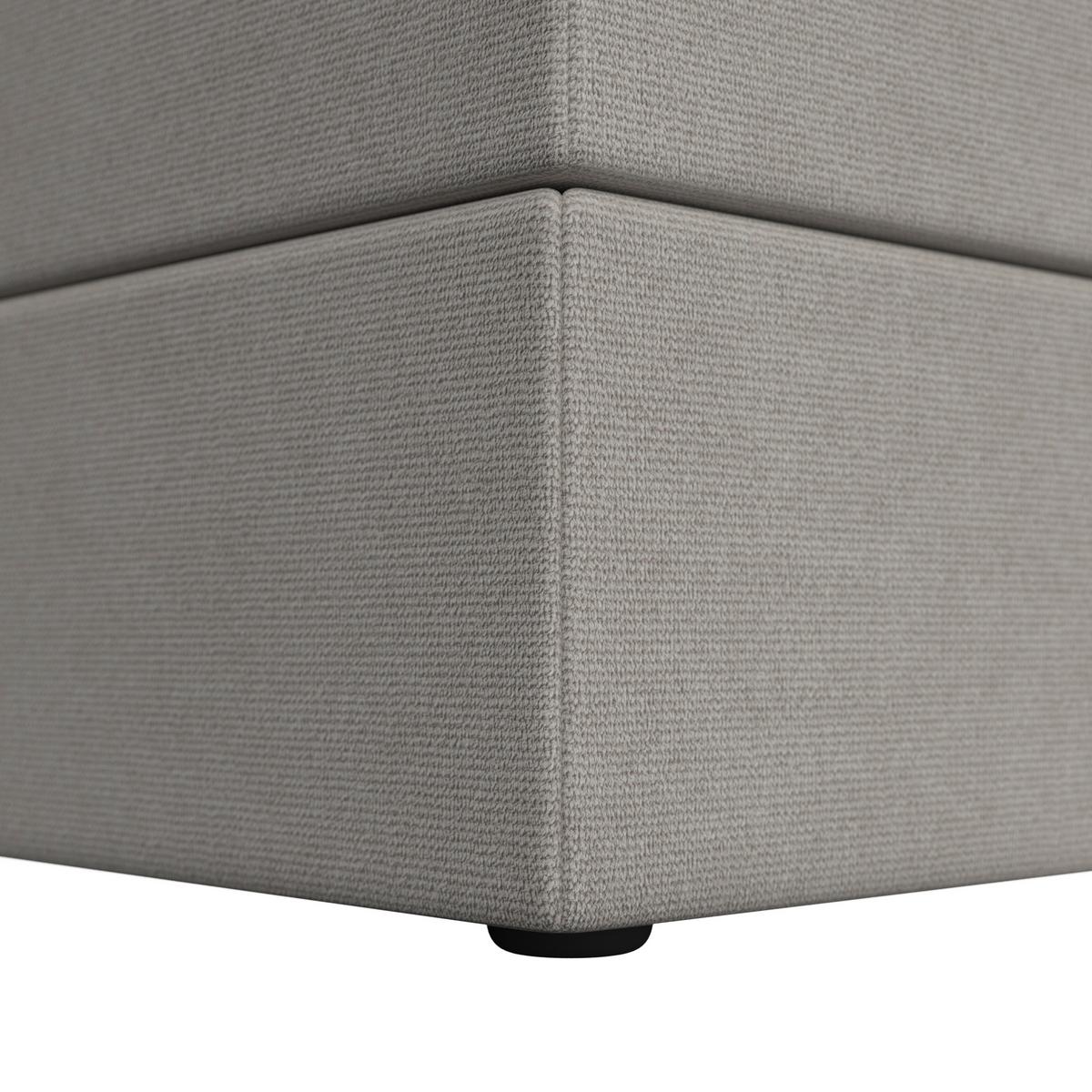 Box Ágy Ace - világosszürke, Modern, textil/fa (120/200cm) - Bessagi Home