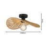 TAKLAMPA BLI - svart, Modern, metall/papper (38/38/15cm) - Mömax