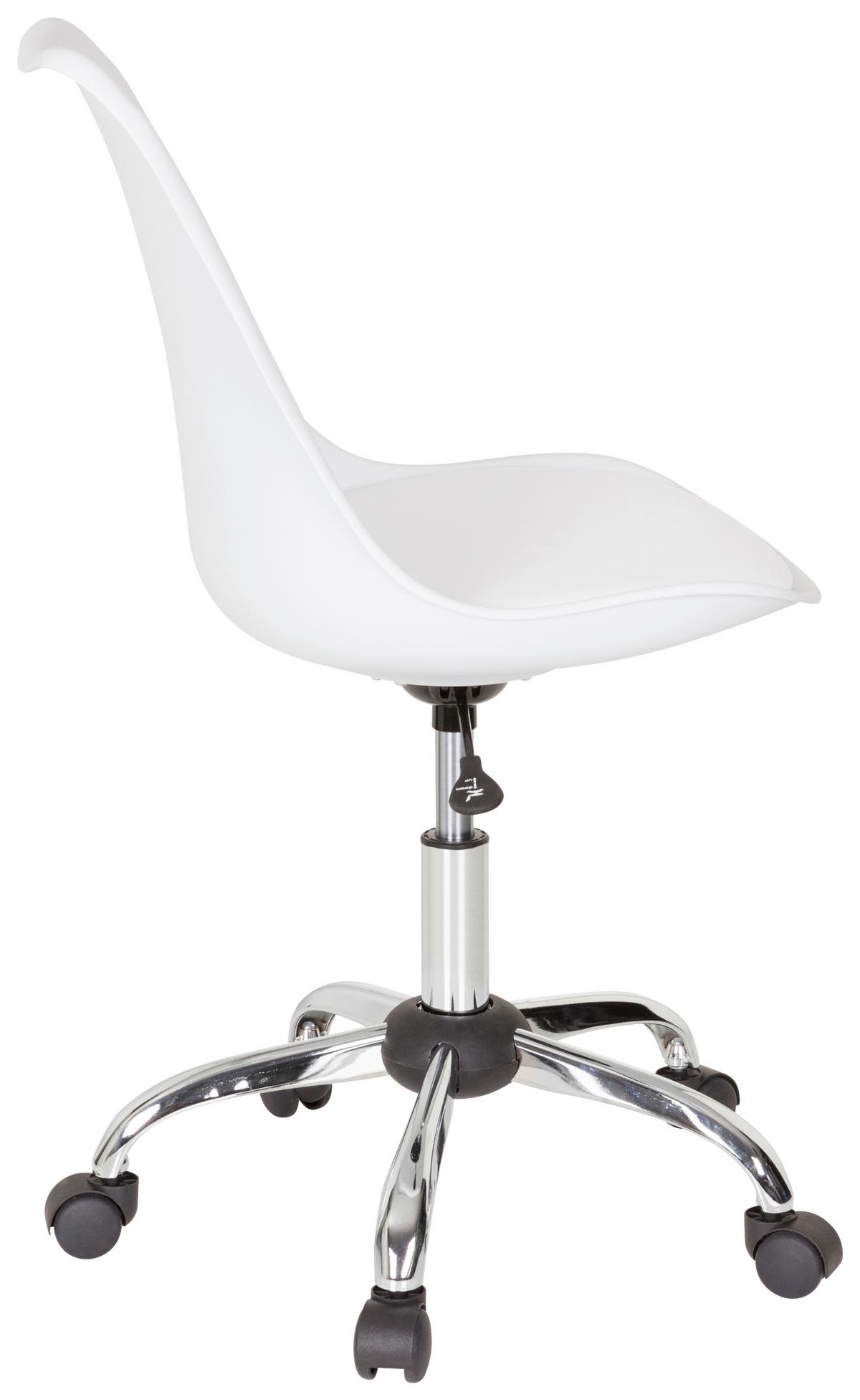 Vrtljivi Stol Fancy Pro, Bela - bela, Moderno, kovina/umetna masa (48/86/54cm) - MID.YOU