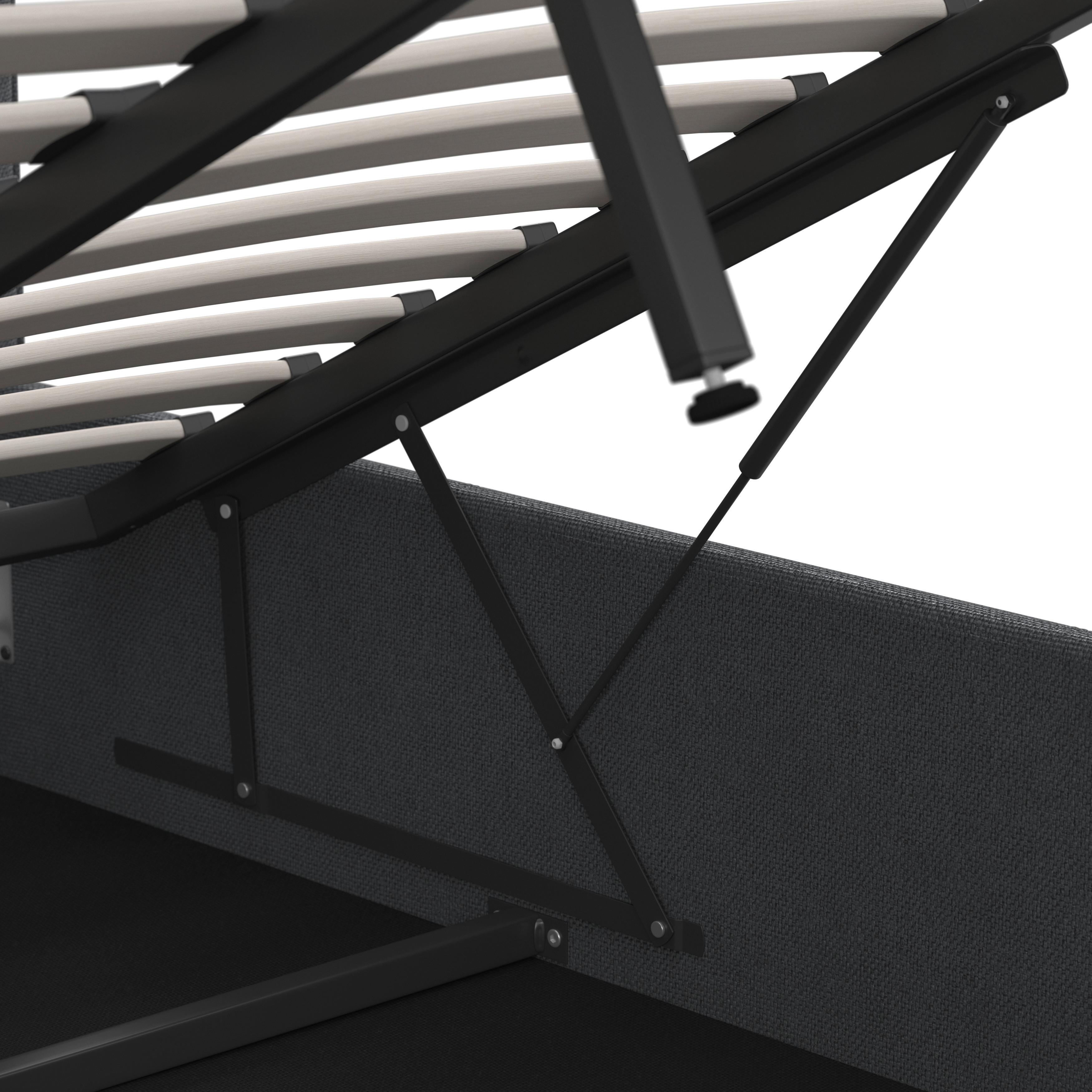 STOPPAD SÄNG JULIE - mörkgrå/svart, Modern, metall/trämaterial (180/200cm) - Bessagi Home