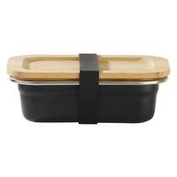 Ételtároló Doboz Űrtartalom: Kb. 400ml Ivar - natúr színű/fekete, fa/fém (14,3/4,2/10,4cm) - Premium Living