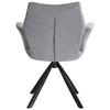 STOL MED ARMSTÖD ANTONIA - grå/svart, Modern, metall/textil (45/88/62cm) - Mömax