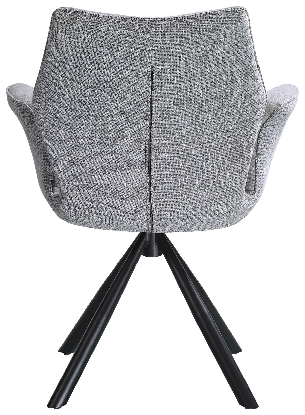 Naslanjač Antonia - siva/črna, Moderno, kovina/tekstil (45/88/62cm) - Mömax