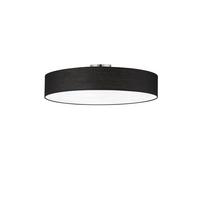 Deckenleuchte Hostel Schwarz max. 60 Watt - Schwarz/Nickelfarben, Basics, Textil/Metall (65/17cm) - Trio Leuchten