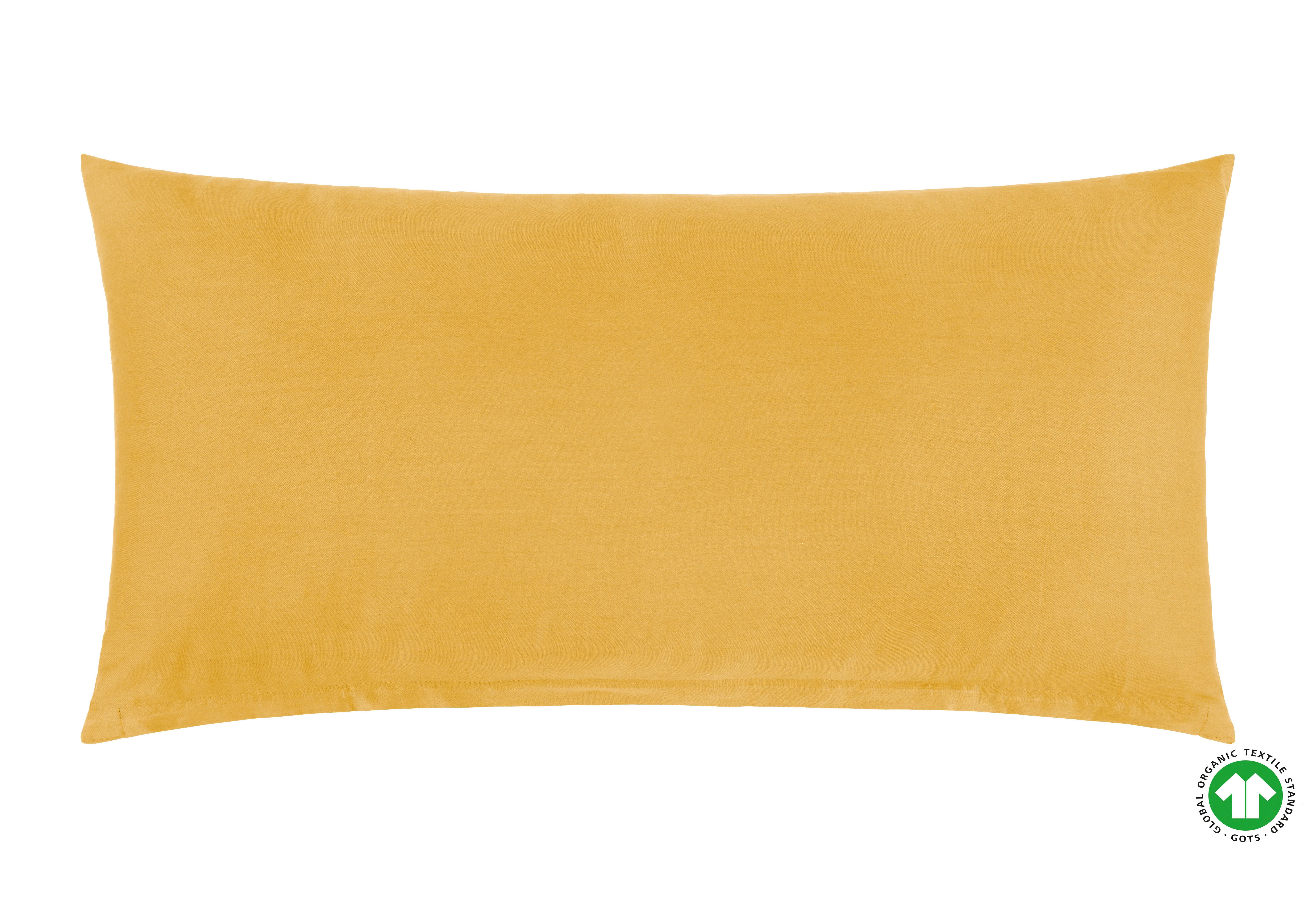 Kissenhülle Bio-Eva Uni in Gelb ca. 40x80cm - Gelb, Modern, Textil (40/80cm) - ecoTree