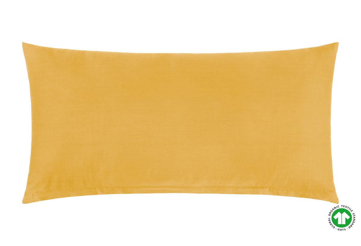 Kissenhülle Bio-Eva Uni in Gelb ca. 40x80cm - Gelb, Modern, Textil (40/80cm) - ecoTree