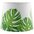 Leuchtenschirm Green Leaf in Weiß/Grün - Weiß/Grün, LIFESTYLE, Textil/Metall (16,5-20/15,6cm) - Mömax modern living
