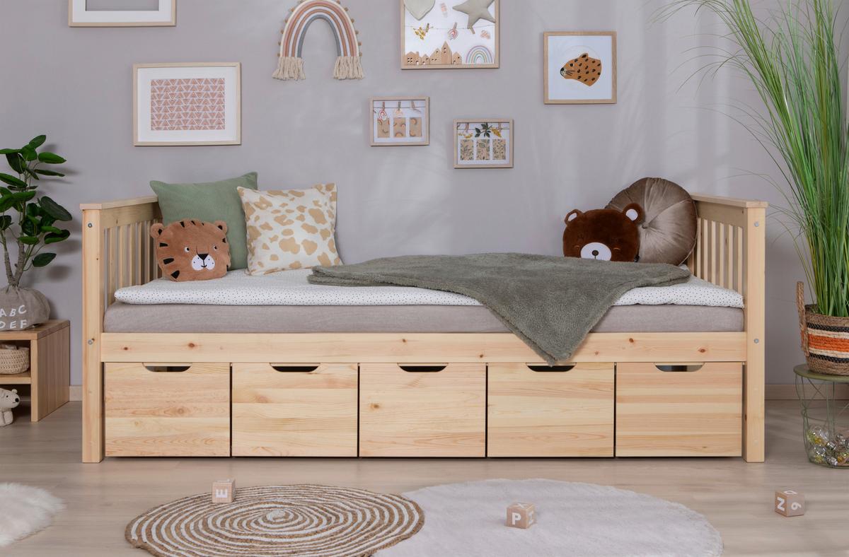 Etagenbett Sammy Naturfarben ca. 90x200cm - Naturfarben, MODERN, Holz (90/200cm) - MID.YOU