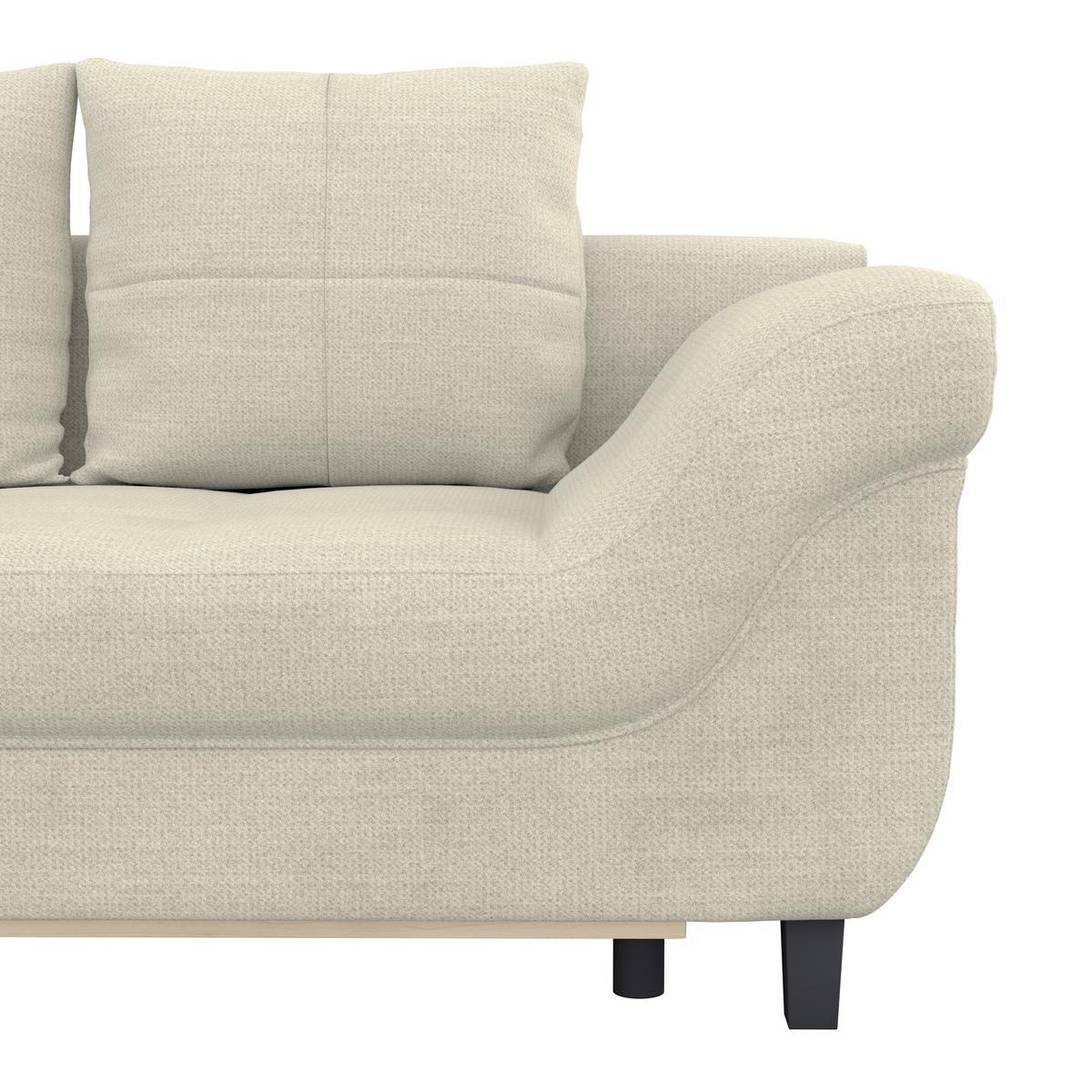 Kutna Garnitura Mendoza - svijetlo siva/crna, Konvencionalno, tekstil (197/309cm) - Modern Living