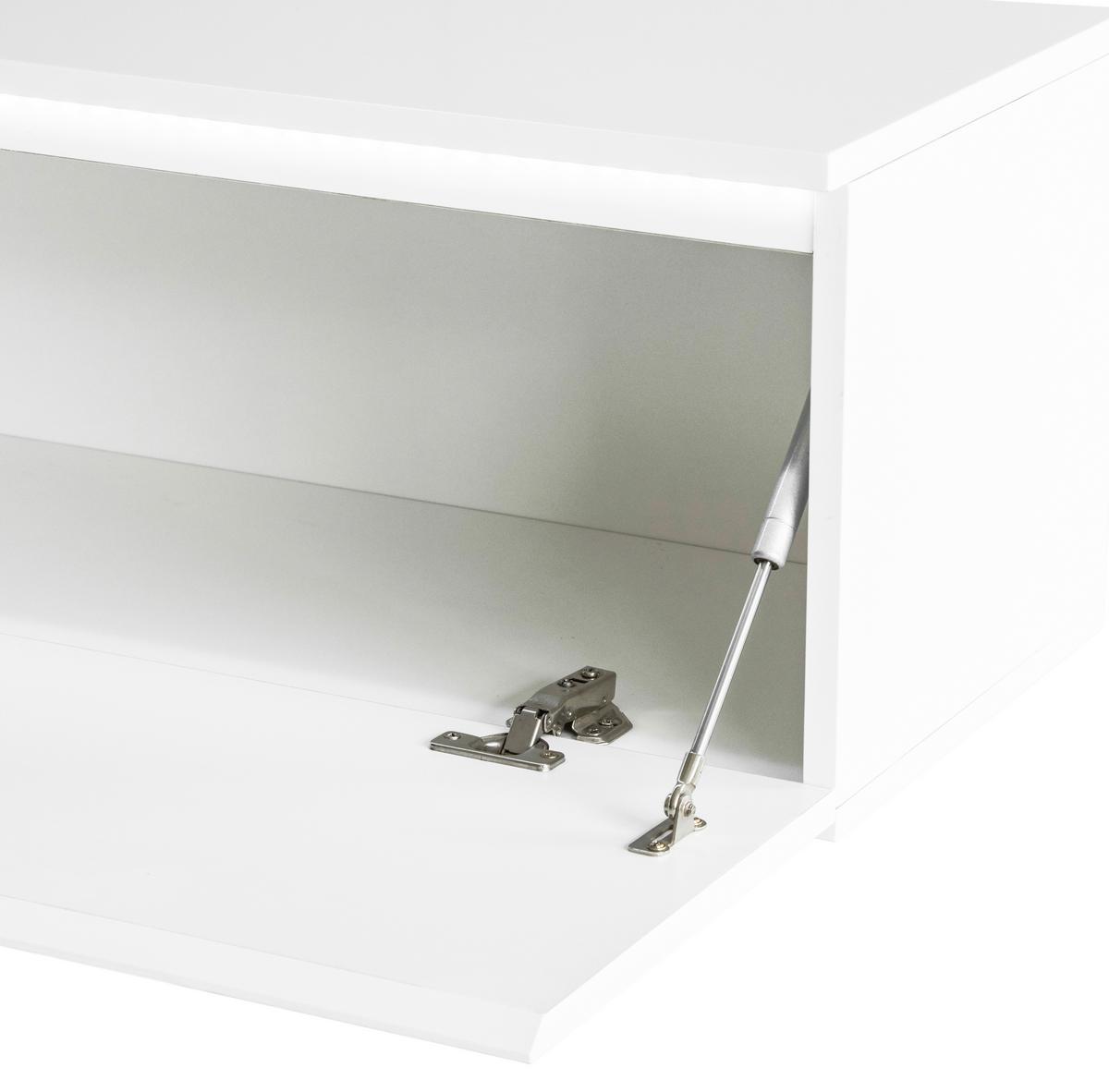KOMODA NISKA HANGMEN - biały wysoki połysk, Trend, materiał drewnopochodny (180/30/33cm) - Xora