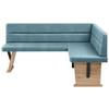 Eckbank in Eiche Artisan/Petrol - Petrol/Eiche Artisan, Basics, Holz/Textil (181/85/141cm) - Based