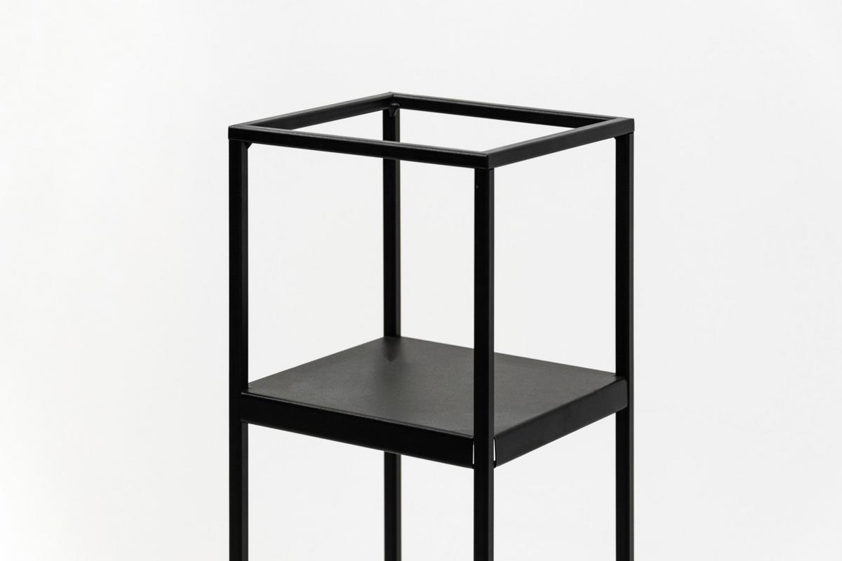 Blumenständer Schwarz - Schwarz, Basics, Metall (19/77/19cm)