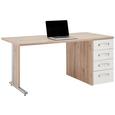 Pisalna Miza Ducato - bela/hrast, Moderno, kovina/umetna masa (160/73,00/80cm) - Premium Living Pisalna Miza Ducato - bela/hrast, Moderno, kovina/umetna masa (160/73,00/80cm) - Premium Living