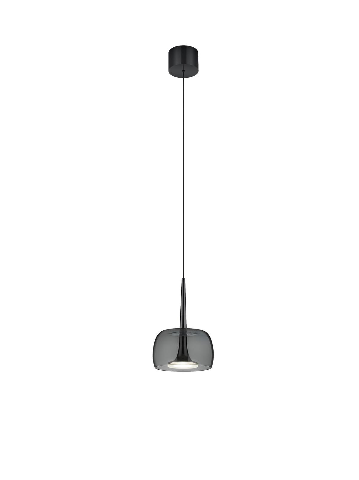 LAMPA ZWIESZANA LED 16/2001.64/5285 FLUTE - czarny, Konventionell, metal (14/200cm) - Helestra