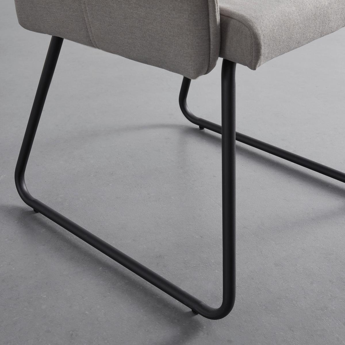 KRZESŁO Z PODŁOKIETNIKAMI MANILA - czarny/szary, Modern, metal/drewno (60/90/61cm) - Bessagi Home