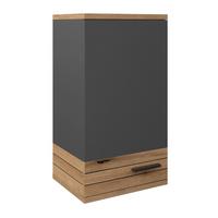 Viseći Element Cotia - boje hrasta/crna, Moderno, drvni materijal/metal (40/73/30cm) - James Wood