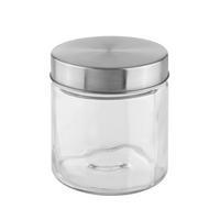 Vorratsdose Magnus aus Glas ca. 800ml - Klar/Edelstahlfarben, MODERN, Glas/Metall (11,5/12cm) - Mömax