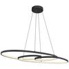 LED-HÄNGLAMPA ITI - opal/svart, Modern, metall/plast (20/36/100cm) - Mömax