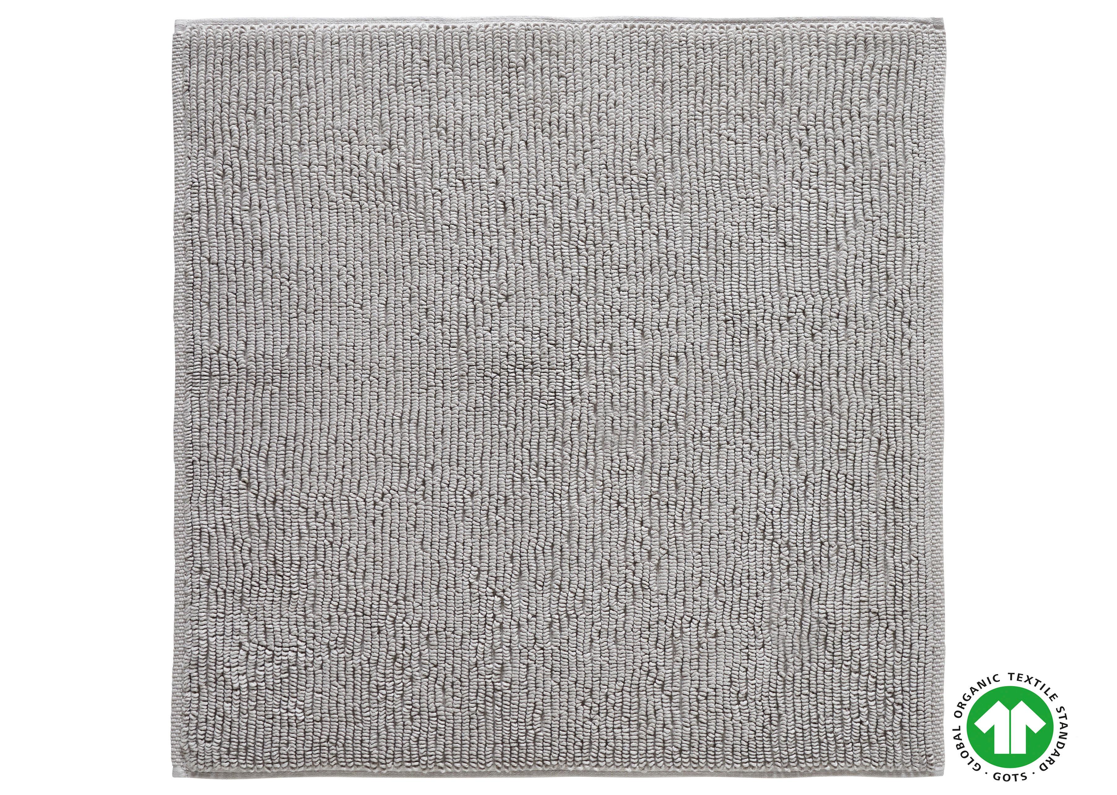 Badematte Bio Hanna in Grau ca. 60x60cm - Grau, Natur, Textil (60/60cm) - ecoTree