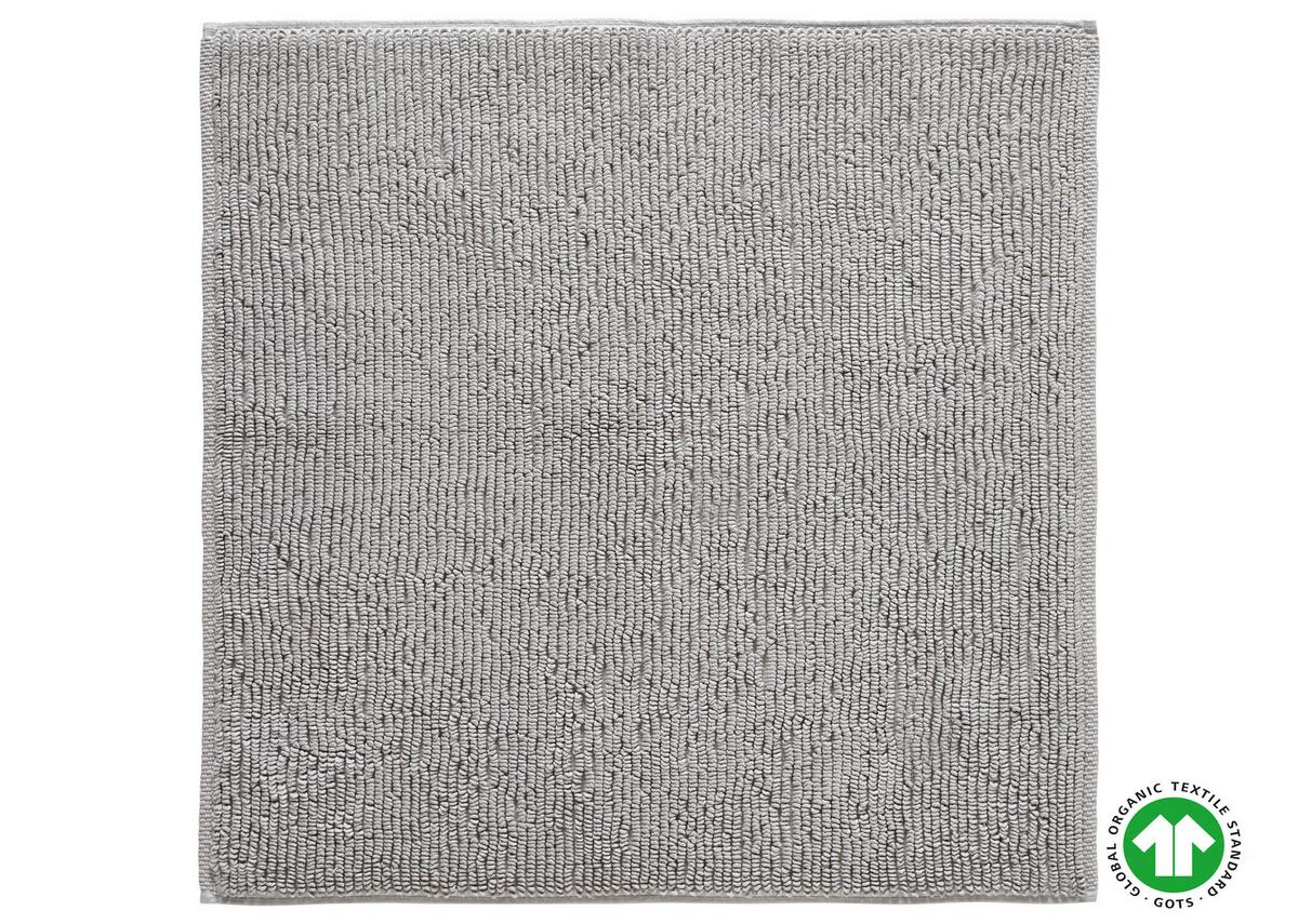 Badematte Bio Hanna in Grau ca. 60x60cm - Grau, Natur, Textil (60/60cm) - ecoTree